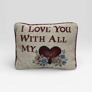 Love Tapestry Throw Pillow Love You Heart Farmhouse Country Decorative Accent